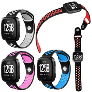 Per Fitbit Versa/Lite/Spencial Edition braccialetti classici in gomma silicone cinturino - Foto 1 di 50