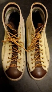 THOROGOOD Dachdecker Stiefel Leder Wildleder Farbe Beige Größe US 9 Modeware - Bild 1 von 10