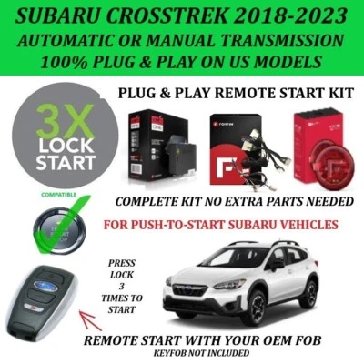 Remote Starter Kit for SUBARU CROSSTREK 2019-2023 PTS AUTO & MANUAL TRANSMISION - Image 1 of 4