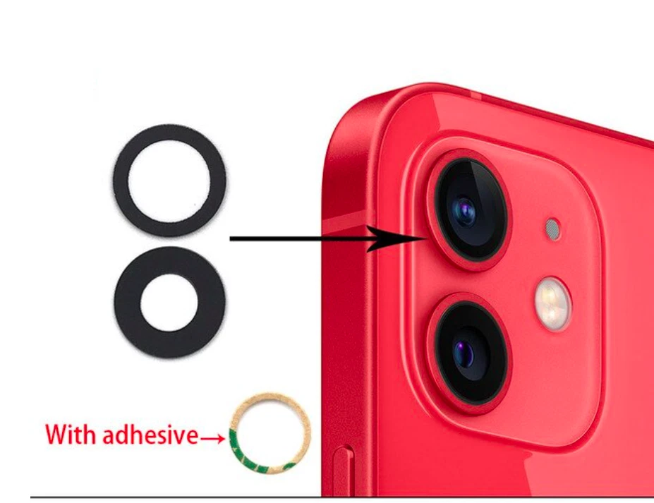 APPLE iPhone 12 Replacement Rear Camera Glass Lens with Adhesive