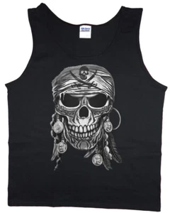 Herren Tank Top Grafik T-Shirt Pirat Totenkopf ärmelloses Shirt Muskel Kleidung Bekleidung - Bild 1 von 1