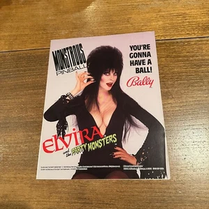 ELVIRA AND THE PARTY MONSTERS PINBALL FLYER, Bally 1989 - Picture 1 of 3