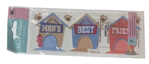 Man's Best Friend~Dog Houses~Touch Of Jolee's Dimensional Scrapbook Stickers VTG - Picture 1 of 2
