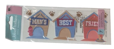 Man's Best Friend~Dog Houses~Touch Of Jolee's Dimensional Scrapbook Stickers VTG - Image 1 of 2
