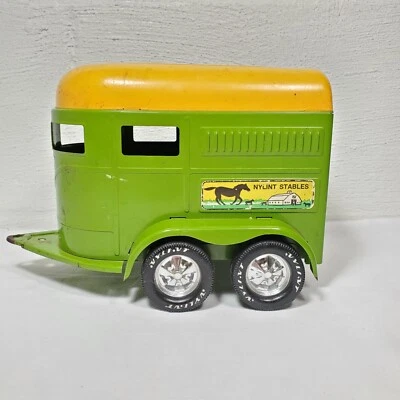 Nylint Toys Yellow & Green Metal Horse Trailer - Moderate Wear Present - Image 1 of 4