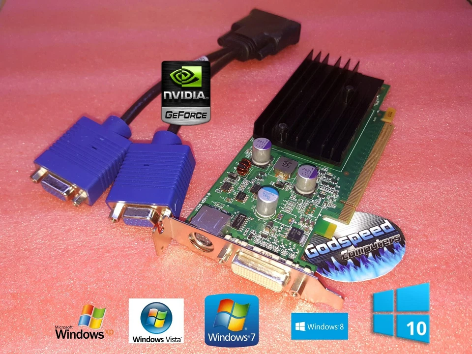 HP Compaq 8000 Elite SFF Small Form Factor GeForce VGA Dual Monitor Video Card - Image 1 of 1