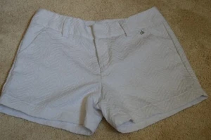 CK CALVIN KLEIN *SIZE 0* WHITE ZIGZAG TEXTURED SHORTS 3.5" INSEAM - Picture 1 of 6