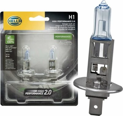 HELLA H1 2.0TB High Performance Bulb, 12V, 55W, 2 Pack - Image 1 of 3