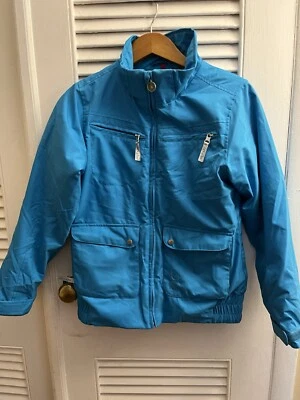 SPYDER Full Zip Up Front Pockets Blue Hooded Winter Ski Jacket Boy's Size 14 - Image 1 of 4