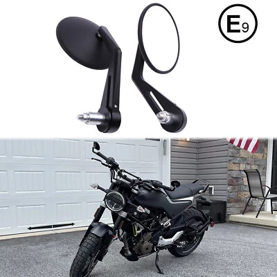 Motorcycle 7/8" Bar End Rear Mirrors For Husqvarna Svartpilen 401 701 250 125 - Image 1 of 4