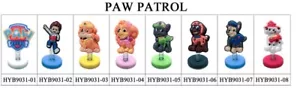 Paw Patrol Birthday Cake Toppers 1"- 1-1/2" ( 8 - pc Set ) - Picture 1 of 1