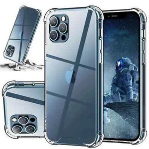 Stoßfeste klare Hülle für iPhone 15 14 13 12 11 Pro Max XS XR 8 7 SE - Bild 1 von 6