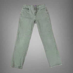 Gloria Vanderbilt Amanda Sz 8 Stretch Green Denim Jeans 28x28 - Picture 1 of 7