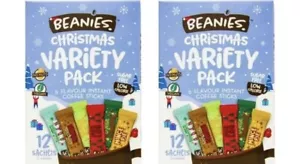 2 x Beanies Christmas Variety Packs  6 Flavours 24 Sachets Vegan Sugar Free - Picture 1 of 1