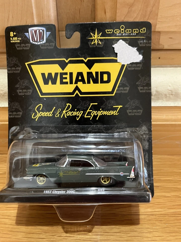M2 Machines 1:64 1957 Chrysler 300C Green R82 21-59 Weiand Speed & Racing Equip - Image 1 of 4