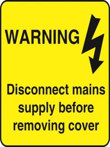 WARN287C Warning Disconnect Mains 75MMX75MM Health And Safety Warning Sticker - Picture 1 of 1