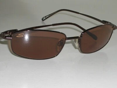 54 毫米 SERENGETI 玫瑰色调袖棕色铬合金复古硬度太阳镜 — 第 1/4 张图片