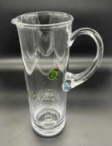 Rona Kristall Kunst Glas Martini Cocktail Krug angewandte Oliven Slowakei - Bild 1 von 12