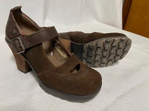 London Underground Vintage Chunky Shoes – Brown Leather - Sz 6 ½ - Picture 1 of 9