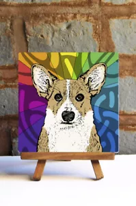 Corgi Keramik Untersetzer Fliese - Bild 1 von 1
