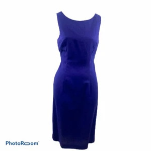Vestido De Colección Jessica Howard Para Mujer 8 Funda Púrpura Sin Mangas Mezcla de Lino Espalda V - Imagen 1 de 10