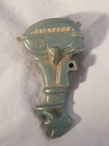 Vintage Blue Plastic Evinrude Outboard Toy Boat Marine Motor approx 3" tall - Picture 1 of 6