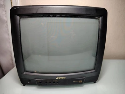 Sansui TVM1315C 13" CRT TV Retro Gaming - No Remote - Black - VTG 2001 Works  - Image 1 of 4