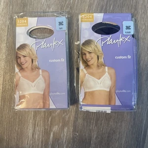 Sujetador Playtex 5204 sin cables ajuste personalizado talla 36C marrón y negro copa suave autoajustable - Imagen 1 de 7