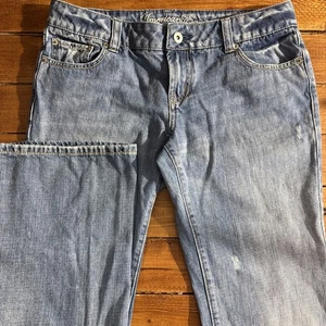 Jeans vintage American Eagle donna 10L (33x33) ragazzo effetto invecchiato bootcut - Foto 1 di 9