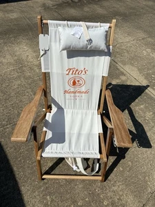 TITO’S HANDMADE VODKA BEACH LOUNGE CHAIR . NEW in Box - Picture 1 of 4