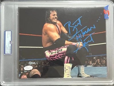 BRET “The Hitman” HART AUTO PSA DNA 8x10 WWE Photo Hard Signed Wrestling Picture - Image 1 of 4