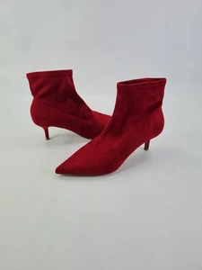 Next Red Ankle Boots Size 7 - Picture 1 of 16