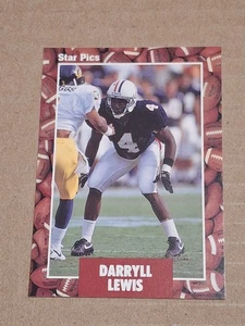 1991 DARRYLL LEWIS STAR PICS NFL ROOKIE CARD RC #97 ARIZONA WILDCATS  - Picture 1 of 2