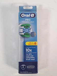 ORAL-B Pro Precision Clean Toothbrush Heads X-Shape Bristles White 8 Pack NEW - Picture 1 of 13