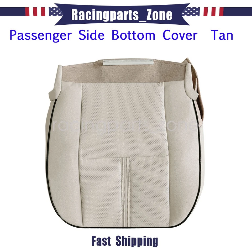 Front Passenger Bottom Perforated Leather Seat Cover Tan For 2010-12 Lincoln MKZ Foto 1 de 4