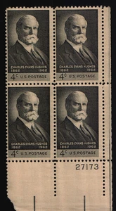 1962 4c Charles Evans Hughes Block of Four Scott #1195 ST149 - Picture 1 of 2