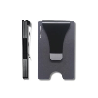 Storus Smart Wallet Geldklammer RFID Schutz Slim Metall Geldbörse Premium Gunmetal - Bild 1 von 4