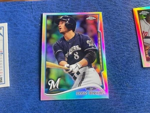 TOPPS CHROME REFRACTOR BASEBALL 2014 MILWAUKEE BREWERS BRAUN 5 MINT - Picture 1 of 2