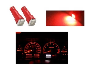 2X LUCI LAMPADA LED ROSSO T5 SMD 5050 lampadina auto luce abitacolo cruscotto - Picture 1 of 1