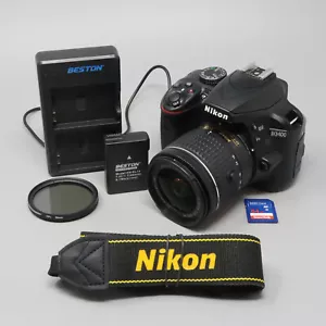 Nikon D D3400 24.2MP DSLR Camera (Kit w/ AF VR DX 18-55mm Lens) - 1,226 Clicks! - Picture 1 of 11