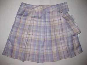 Romwe kawaii pleated flap pocket plaid high waist mini skirt S nwt pastel - Picture 1 of 5