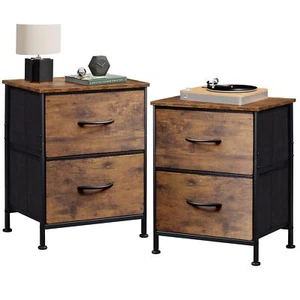 Nightstand Set of 2, 2 Drawer Dresser for Bedroom, Small Dresser with 2 Drawe... - Picture 1 of 8