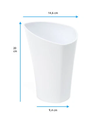  Orchideentopf Übertopf Rund Blumentopf Kunststoff Pflanzentopf Weiß  - Bild 1 von 3