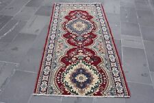 Turkish area rug, Vintage home decor, Handmade rug, Carpet, 3.1 x 6.8 ft DC10411