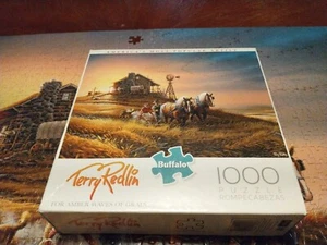 Buffalo 1000PC Terry Redlin For Amber Waves Of Grain Jigsaw Puzzle~Poster~EXC!!! - Picture 1 of 15
