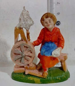 64749 Pastorello Presepe - Statuina in plastica - Tessitrice - Picture 1 of 5