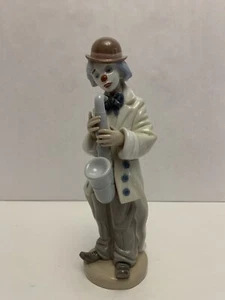 Vintage Lladro Clown Figure #5471 With Saxophone "SAD SAX" 1987 Spain Porcelain - Picture 1 of 10