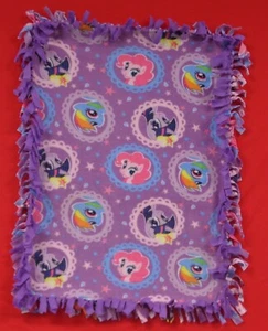 Handmade Baby / Pet  Fleece Tied Security Blanket - My Little Pony - 24 x 32 - Picture 1 of 2