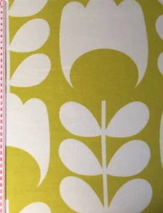 100cm x 82cm Wide Orla Kiely Tulip In Dandelion Yellow Brushed Cotton Fabric New - Picture 1 of 4