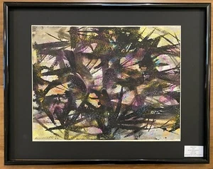 Pintura firmada Remo Bramanti 1962 arte abstracto moderno de mediados de siglo 10,5”x13,5” - Imagen 1 de 10